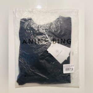 ANINE BING Sylvie Long Sleeve Tee in Midnight Blue - X- Small